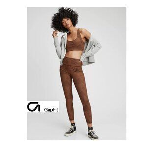 Gap High Rise 7/8 Brown Burnt Orange Jacquard Leggings